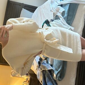 Super cute white sweater dress